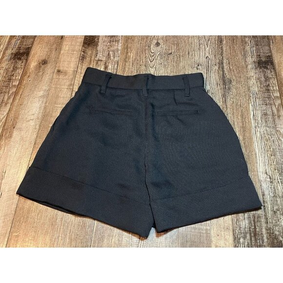 Aritzia Wilfred Labyrinth Short Cuffed Pleated Shorts Black Size 2 - Picture 7 of 8